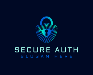 Padlock Shield Security logo design