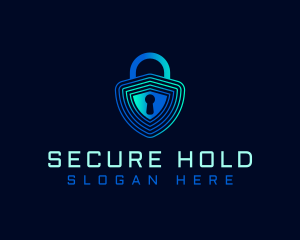 Padlock Shield Security logo design