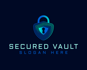 Padlock Shield Security logo design