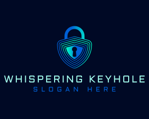 Padlock Shield Security logo design