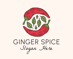 Chili Pepper Herb logo design