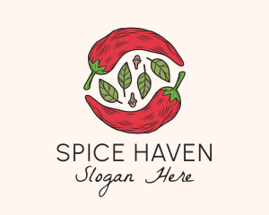 Chili Pepper Herb logo design