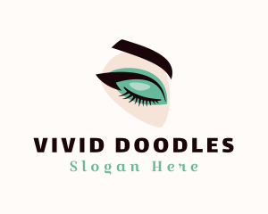 Eyeshadow Cosmetics Makeup logo design