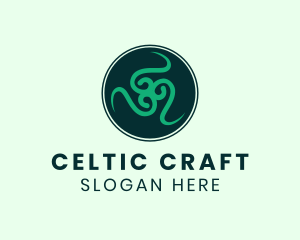 Celtic Buckler Shield logo design