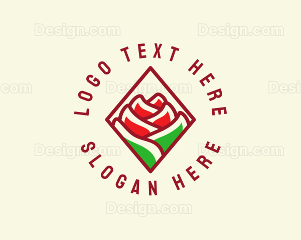 Rose Blooming Eco Logo