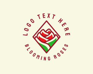 Rose Blooming Eco logo design