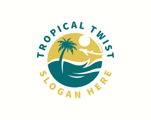 Tropical Island Travel  logo design