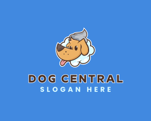 Dog Bath Grooming logo design