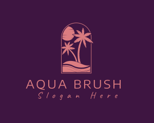 Ocean Beach Sunset logo design