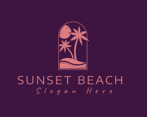 Ocean Beach Sunset logo design