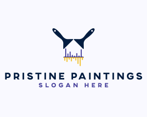 Painting Brush Paint logo design