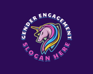 Unicorn Rainbow Horse logo