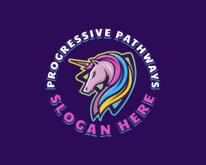 Unicorn Rainbow Horse logo