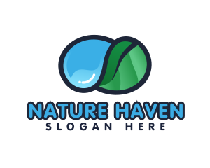 Leaf Water Nature logo design