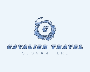 Cloud Travel Airplane logo design