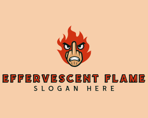 Profanity Fuck Flame logo design