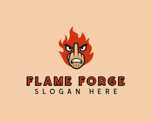 Profanity Fuck Flame logo design