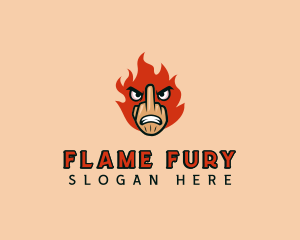 Profanity Fuck Flame logo design