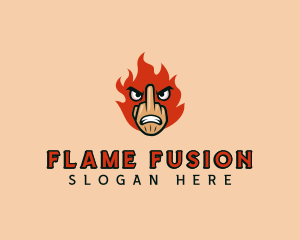 Profanity Fuck Flame logo design