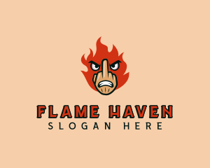 Profanity Fuck Flame logo design