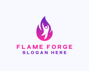 Fire Gym Fitness  logo design