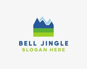 Mountain Field Scenery logo design