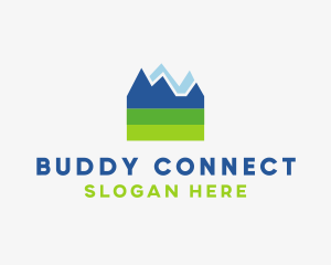 Mountain Field Scenery logo design