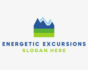 Mountain Field Scenery logo design