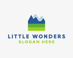 Mountain Field Scenery logo design