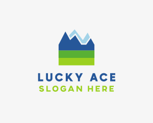 Mountain Field Scenery logo design