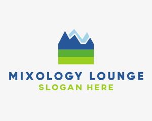 Mountain Field Scenery logo design