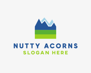 Mountain Field Scenery logo design