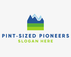 Mountain Field Scenery logo design