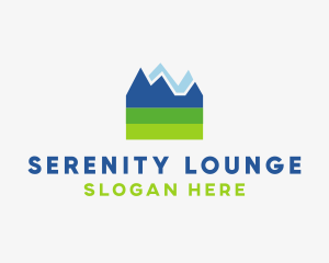 Mountain Field Scenery logo design