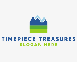 Mountain Field Scenery logo design