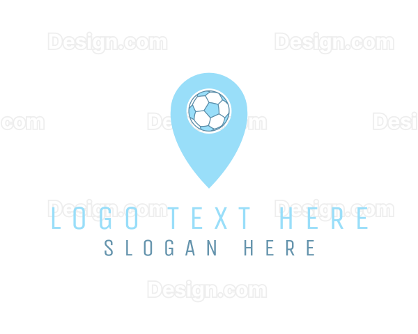 Soccer Location Pin Logo