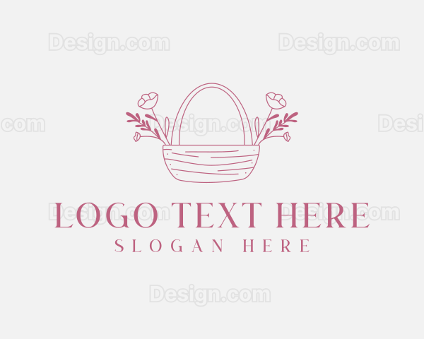 Gardener Flower Basket Logo