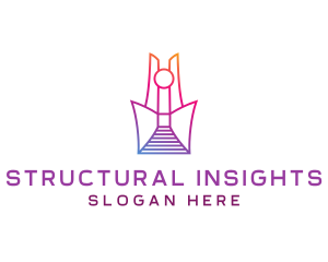 Geometric Tower Structure logo
