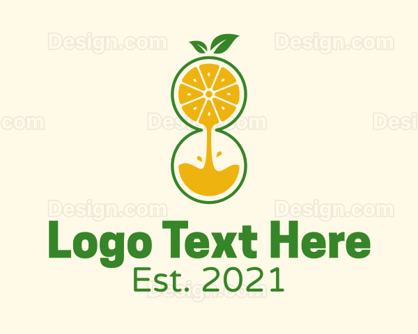 Lemon Juice Hourglass Logo