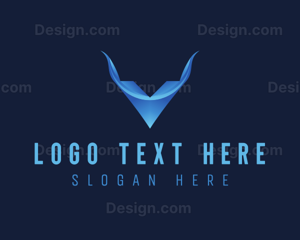 Web Hosting Letter V Tech Logo