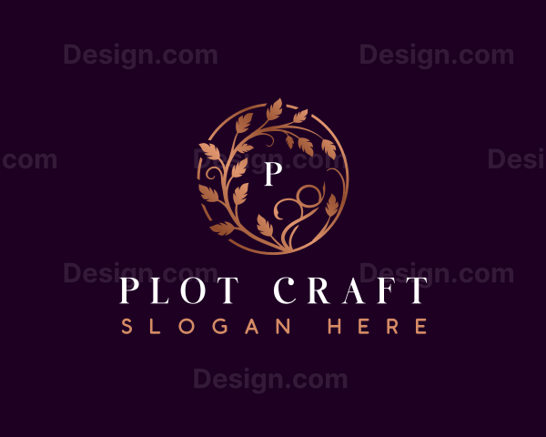 Stylish Vineyard Garden Logo