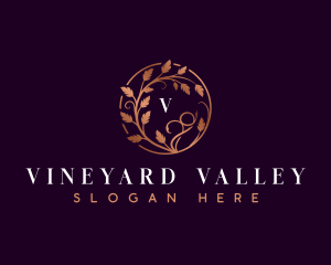 Stylish Vineyard Garden logo design