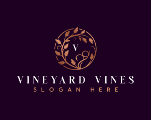 Stylish Vineyard Garden logo design