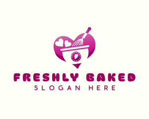 Whisk Heart Baking logo design