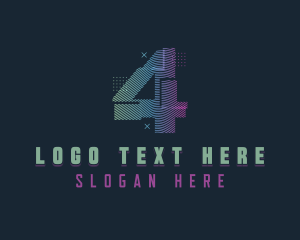 Modern Glitch Number 4 logo