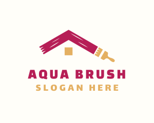 House Paint Brush logo design