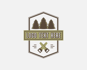 Handsaw Tree Lumberjack logo