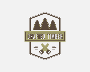 Handsaw Tree Lumberjack logo design