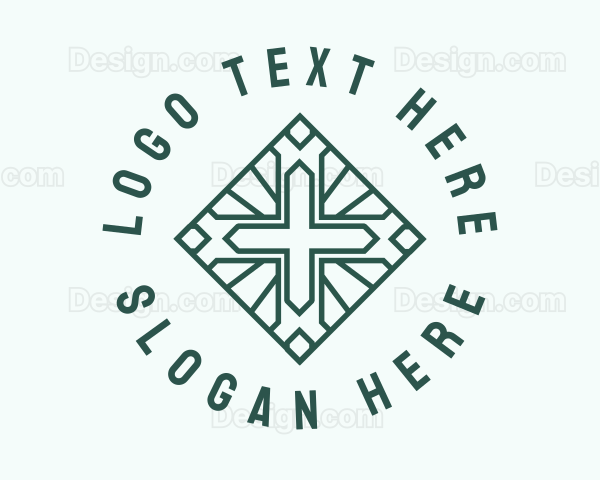 Green Religion Cross Logo