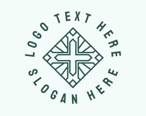 Green Religion Cross logo